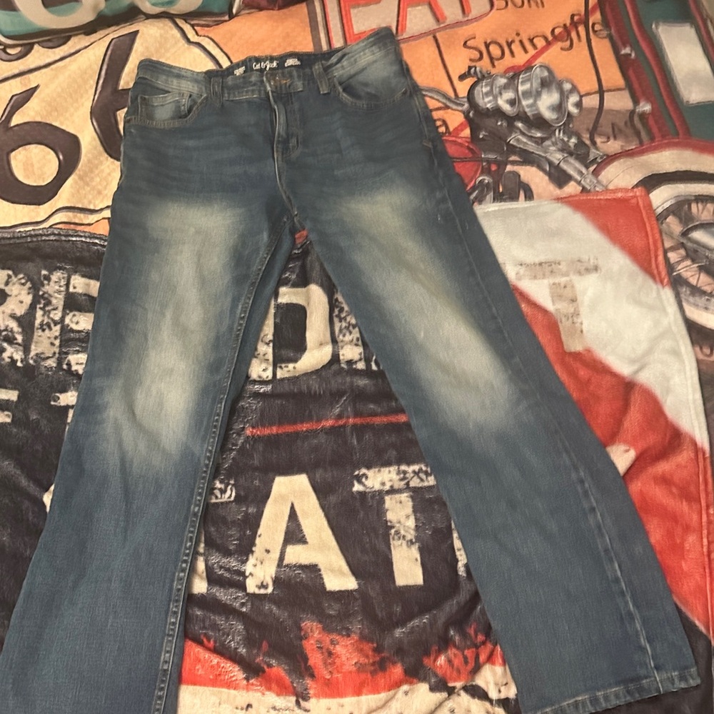 Cat & Jack Boys Faded Blue Bootcut Jeans